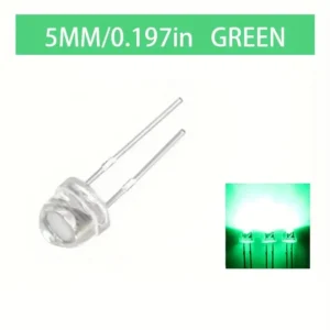 10pz Diodi LED 5mm F5 Ultra Luminosi Cappello Diodi Luce VERDE DIY fai da te