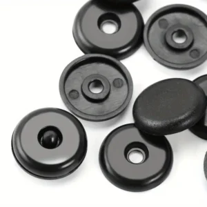 5pcs Bottone Fasteners ABS Plastica NERA Antiscivolo Cinture Sicurezza Auto