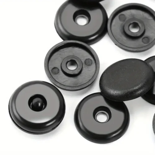 5pcs Bottone Fasteners ABS Plastica NERA Antiscivolo Cinture Sicurezza Auto