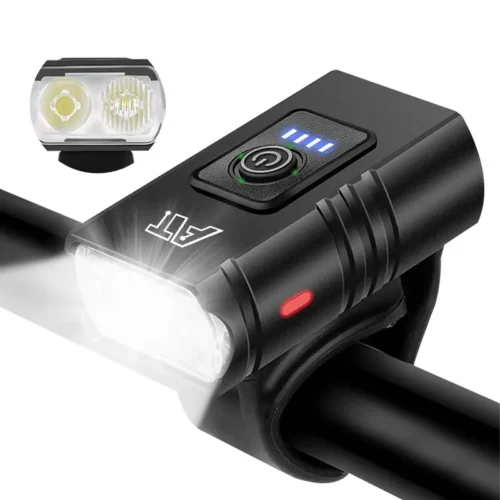 Luce Anteriore Bicicletta Plastica Torcia USB Alta Potenza Accessorio Notturno