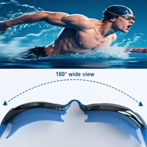 Occhialini Nuoto Antiappannamento GRIGIO Tappi Orecchie Cinghia Regolabile