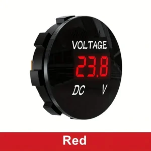 Voltmetro e Amperometro Digitale Compatto con Display LED per Auto Moto 12V-24V