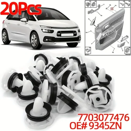 20x clip montaggio pannello porta per Renault 7703077476 accessori interni