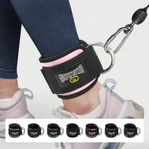 Cintura NERA Caviglia Sollevamento Pesi Estensioni Chiusura Sicura Fitness