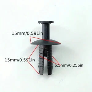 30x clip rivetti plastica nera per BMW 6mm rifiniture porte OEM 51111908077