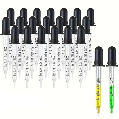 Contagocce Vetro 1ml Silicone e Borosilicato Tarato Accurato