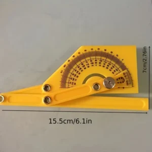 Strumento Misurazione Angoli Goniometro Righello Plastica 0-180°