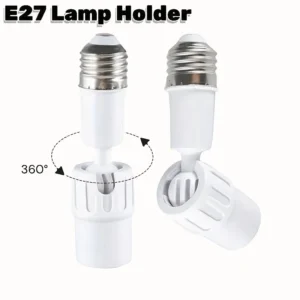 Adattatore Estensione Lampadina E27 Supporto Rotante 360° Regolabile