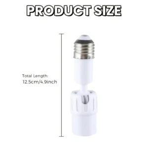 Adattatore Estensione Lampadina E27 Supporto Rotante 360° Regolabile