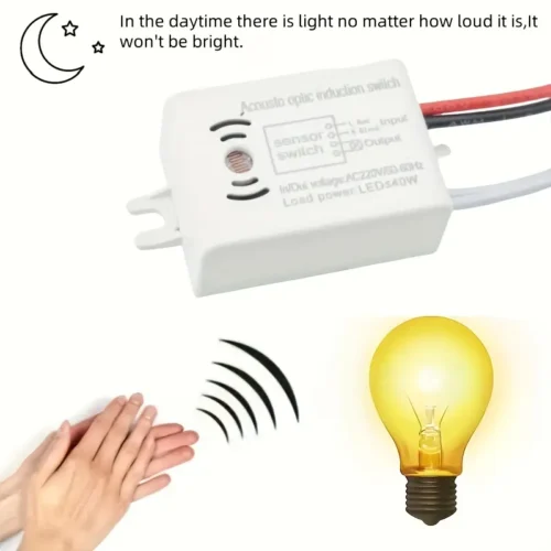220V Smart Switch Module Voice Motion Sensor Auto On/Off Indicatore Luminoso