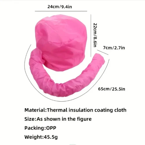 Cappello Asciugacapelli ROSA Cappuccio Diffusore Portatile Styling Arricciatura