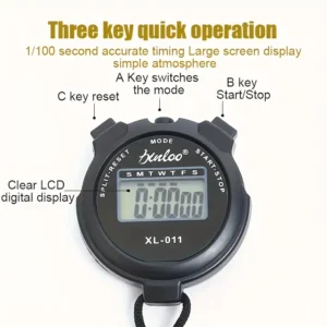 Temporizzatore Digitale GIALLO Sport Fitness Schermo Ampio Cinturino Nero