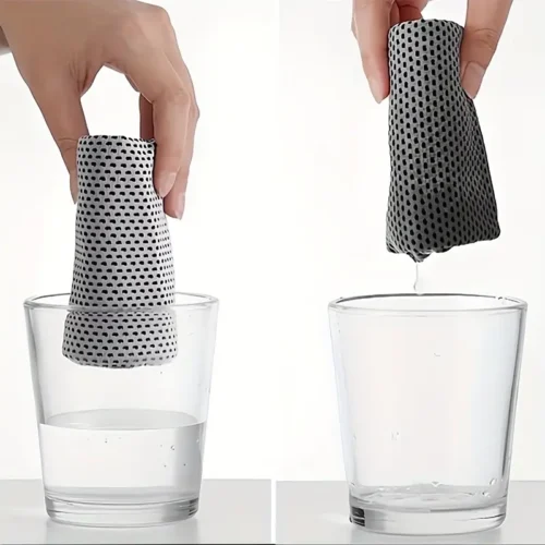 Asciugamano Sportivo Rapido Ergonomico Traspirante Lavabile GRIGIO Uomo Donna