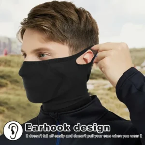 Maschera Mezza Faccia Geometrica Maglia Antivento Regolabile Unisex Trekking