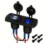 Doppia Porta USB LED Presa per Accendino Auto moto Barca camper 3.0 LED ≤36V