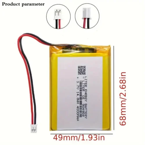 Batteria al Litio Polimerica 3.7V 4000mAh 904968 Ricaricabile Grande Capacità