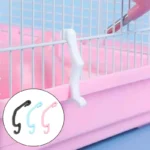 5pz Connettori BIANCHI Fissaggio Gabbie Topi Plastica Sicurezza Animali