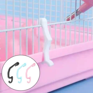 5pz Connettori BIANCHI Fissaggio Gabbie Topi Plastica Sicurezza Animali