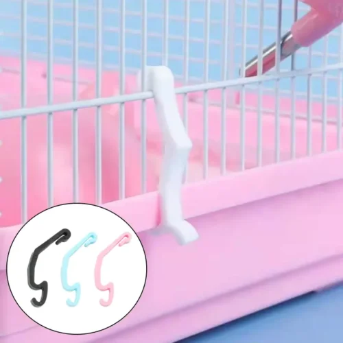 5pz Connettori BIANCHI Fissaggio Gabbie Topi Plastica Sicurezza Animali