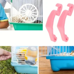 5pz Connettori BIANCHI Fissaggio Gabbie Topi Plastica Sicurezza Animali