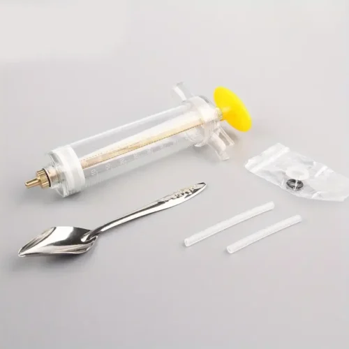 Kit Siringa Alimentazione Uccelli ABS Tubo Morbido Misurino Cucchiaio 50ml