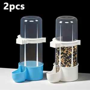 2pz Abbeveratoio Mangiatoia Automatica Uccelli PP Pappagalli Fringuelli Passeri