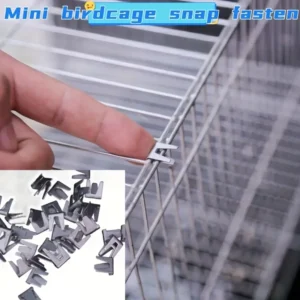 100 Pz Fibbie Gabbia Ferro Clip Metallo Resistenti Fissaggio Sicuro Animali