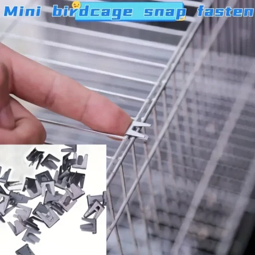 100 Pz Fibbie Gabbia Ferro Clip Metallo Resistenti Fissaggio Sicuro Animali