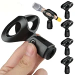 2 pezzi Clip Microfono Supporto Shure Girevole Wireless Cablato