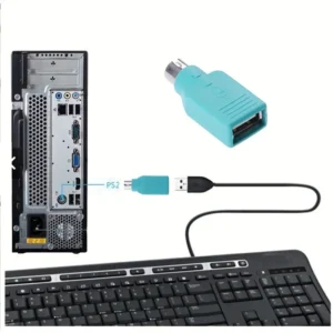 Adattatore PS2 USB Convertitore Porta Tastiera Mouse Metallo