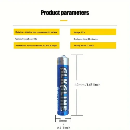 4x Batterie Alcaline LR61 AAAA 1.5V MN2500 Penna Laser
