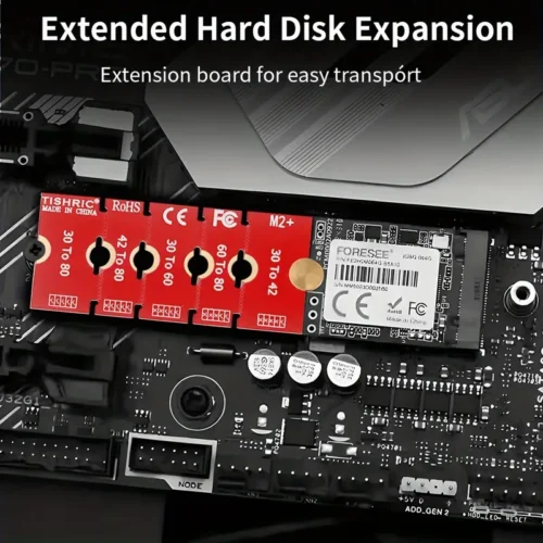 Adattatore SSD M.2 NGFF NVMe Regolabile 60-35mm PCB NERO