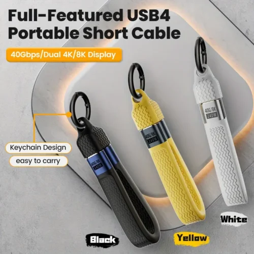 Cavo USB 4.0 240W NERO USB-C a USB-C 40Gbps 8K@60Hz Power Bank Laptop