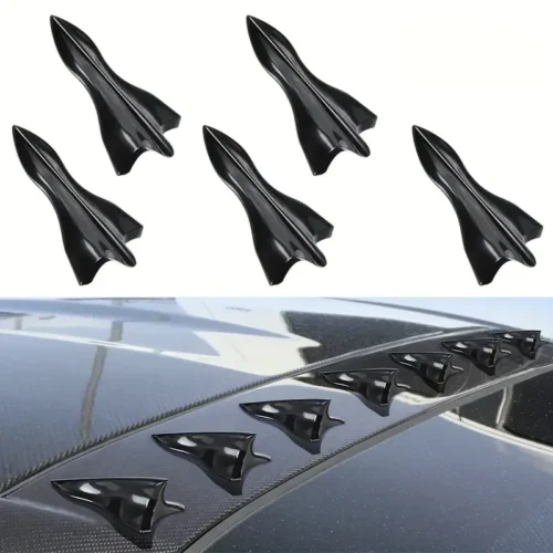 1583-1.webp 5x Kit Generatore Vortice Aria Diffusore Fibra Carbonio Spoiler Auto NERO