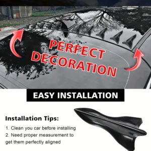 5x Kit Generatore Vortice Aria Diffusore Fibra Carbonio Spoiler Auto NERO