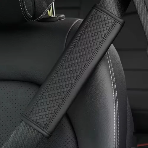 2PZ COPRICINTURA DI SICUREZZA AUTO UNIVERSALE RESISTENTI E MORBIDI NERO