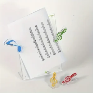 2pz Clip Spartiti Musicali Set NERE Regalo Musica Clip Fogli Sicuri