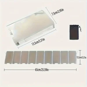 Paravento Campeggio Acciaio Inox 9 Strati Pieghevole Stufe Gas Resistente