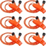 5x Fischietto Salvavita Esterno Doppia Frequenza Confezione Portatili