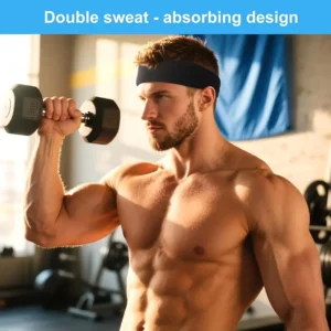 8 Fasce Testa Sudore Unisex Tessuto Elastico Rinfrescante Colori Allenamento