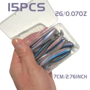 15x Esca Verme Ultra Soft Tail T-Tail Pesca Acqua Dolce Salata Colori Vivi