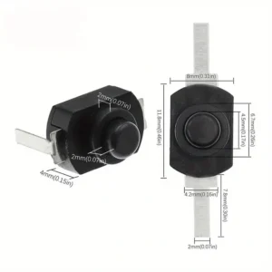 5 pezzi 12*8mm DC 30V 1A On/Off Mini Push Auto-bloccanti verticali 1208YD