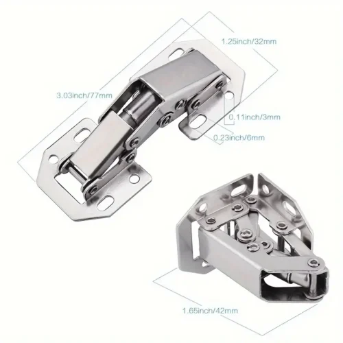 4pz Cerniere Nascoste Acciaio Inox Ammortizzatore 90° Chiusura Morbida
