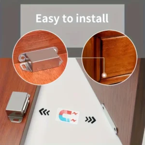 2pz Chiusura Magnetica Acciaio Inox Ante Armadio Cucina Installazione Facile