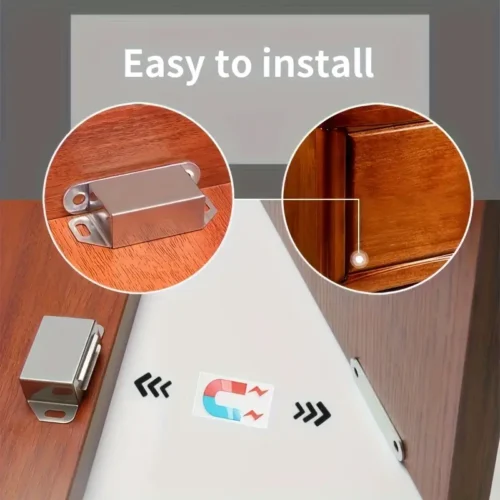 2pz Chiusura Magnetica Acciaio Inox Ante Armadio Cucina Installazione Facile