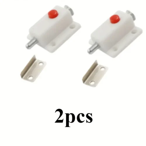 2pz Lucchetto Plastica BIANCO Finestre Armadi Chiusura Molla Clip Sicurezza
