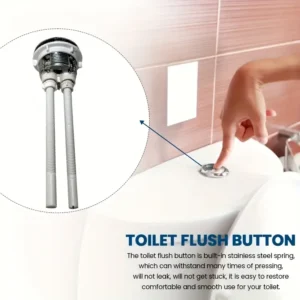 1pz EcoFlush Pulsante Doppio Scarico WC Valvola ABS 38mm Risparmio Idrico