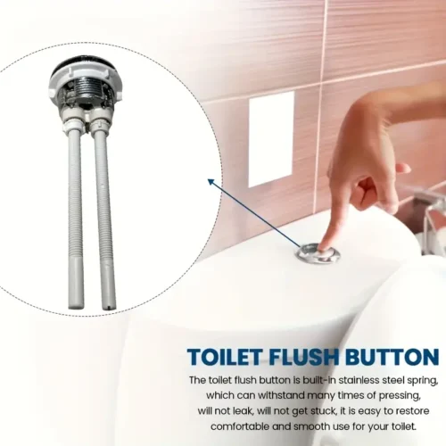 1pz EcoFlush Pulsante Doppio Scarico WC Valvola ABS 38mm Risparmio Idrico