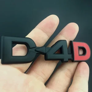 1pz Emblema Auto Metallo D4D Distintivo Elegante Bagagliaio Decalcomania