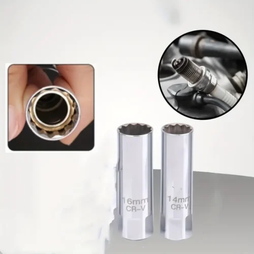 1638-1.webp 1pz Chiave Candele 16mm Cromo Vanadio Rimozione Auto Moto Set Bussola